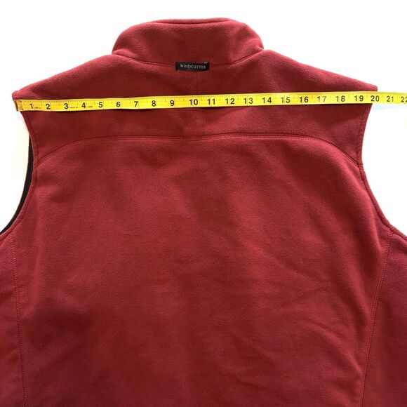 Eddie Bauer Fleece Vest Windcutter Mens Size XXL Brick Red Full Zip Outdoor Gear - Picture 8 of 14